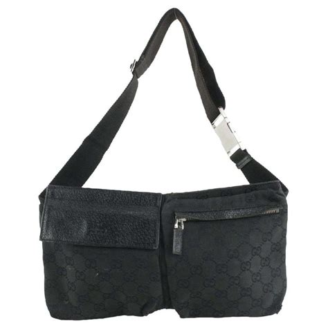 gucci black waist belt bag|gucci belt bag fanny pack.